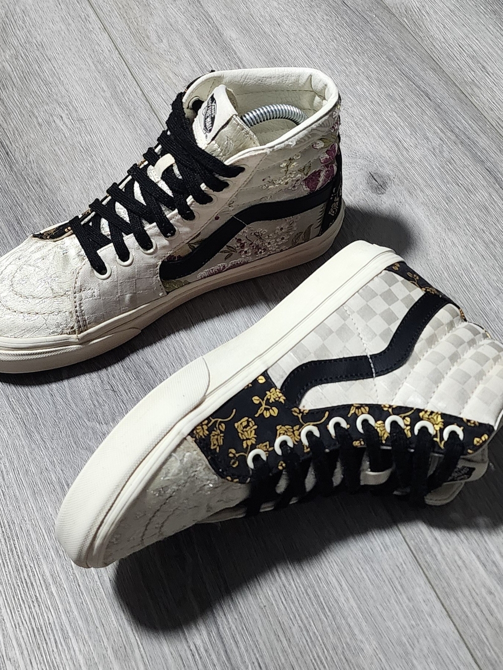 Vans Sk8 Hi Floral Brocade Patchwork Sneakers Womens Size 8